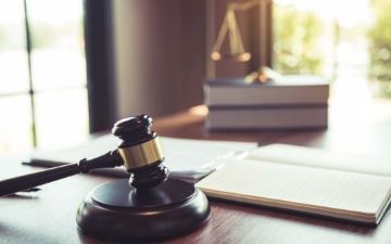 gavel on desk